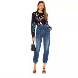 Mother Wrapper Patch Springy Ankle Jeans